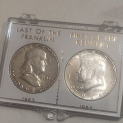 1963 Franklin And 1964 Kennedy Halfs