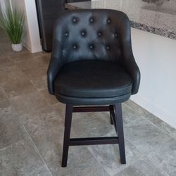 LueBona Gehrman Series, From Home Depot, Black Faux Leather Swivel Barstool, Only One Chair