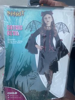 Gothic Devil girls costume size 4-6