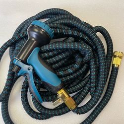 100 ft Expandable Garden Hose with 10 Function Sprays, Extra Strength Fabric