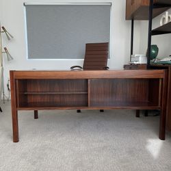 Danish Mid-Century Modern Rosewood Executive Desk 