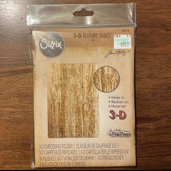 Sizzix 662718 Lumber 3-D Textured Embossing Folder