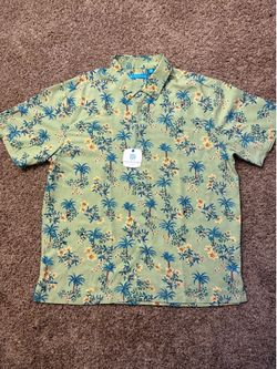 NWT Tori Richard Tropical Palm Floral Short Sleeve Hawaiian Aloha Shirt Size XL