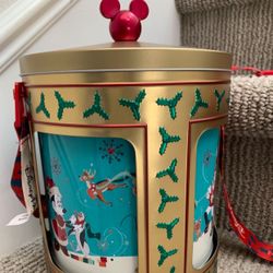New Disney Musical Mickey Popcorn Bucket Disneyland Christmas Holiday
