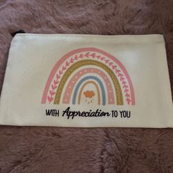Zipper Pouch Makeup Bag, “With Appreciation To You”  ~ FREE WITH PURCHASE ~