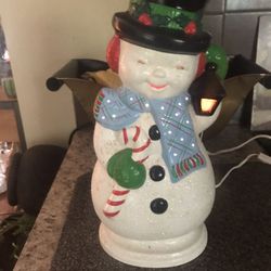 Vintage Electric Lighted Snow Man!!!