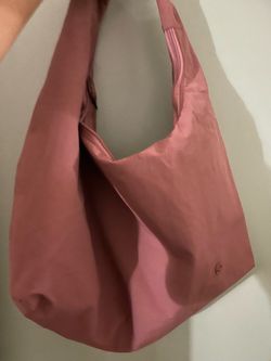 Women's Large Nylon Shoulder Tote Bag with Zipper Pockets,