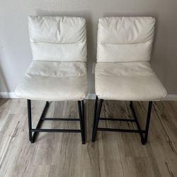 White Soft Barstools