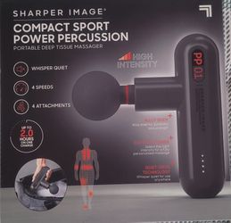 Sharper Image Compact Sport Power Percussion. Portable Deep Tissue Massager