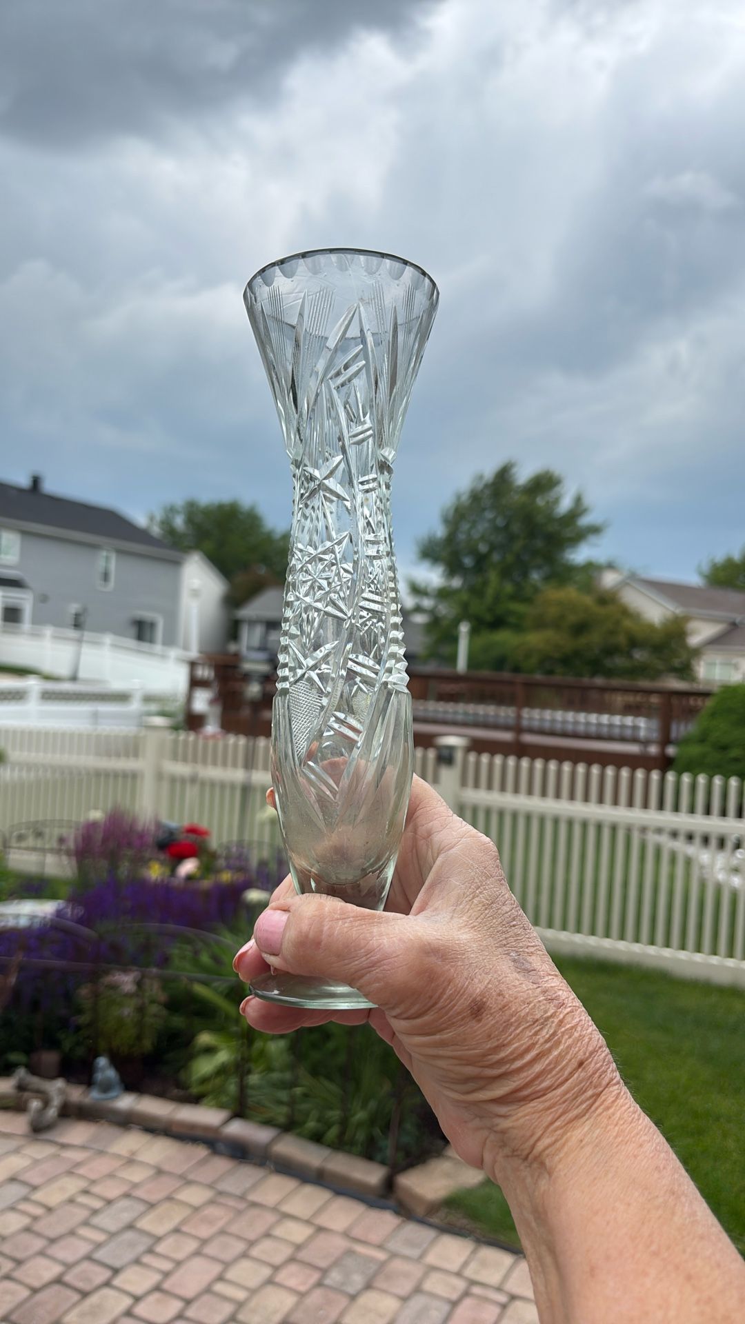 Vintage Crystal Bud Vase From Poland