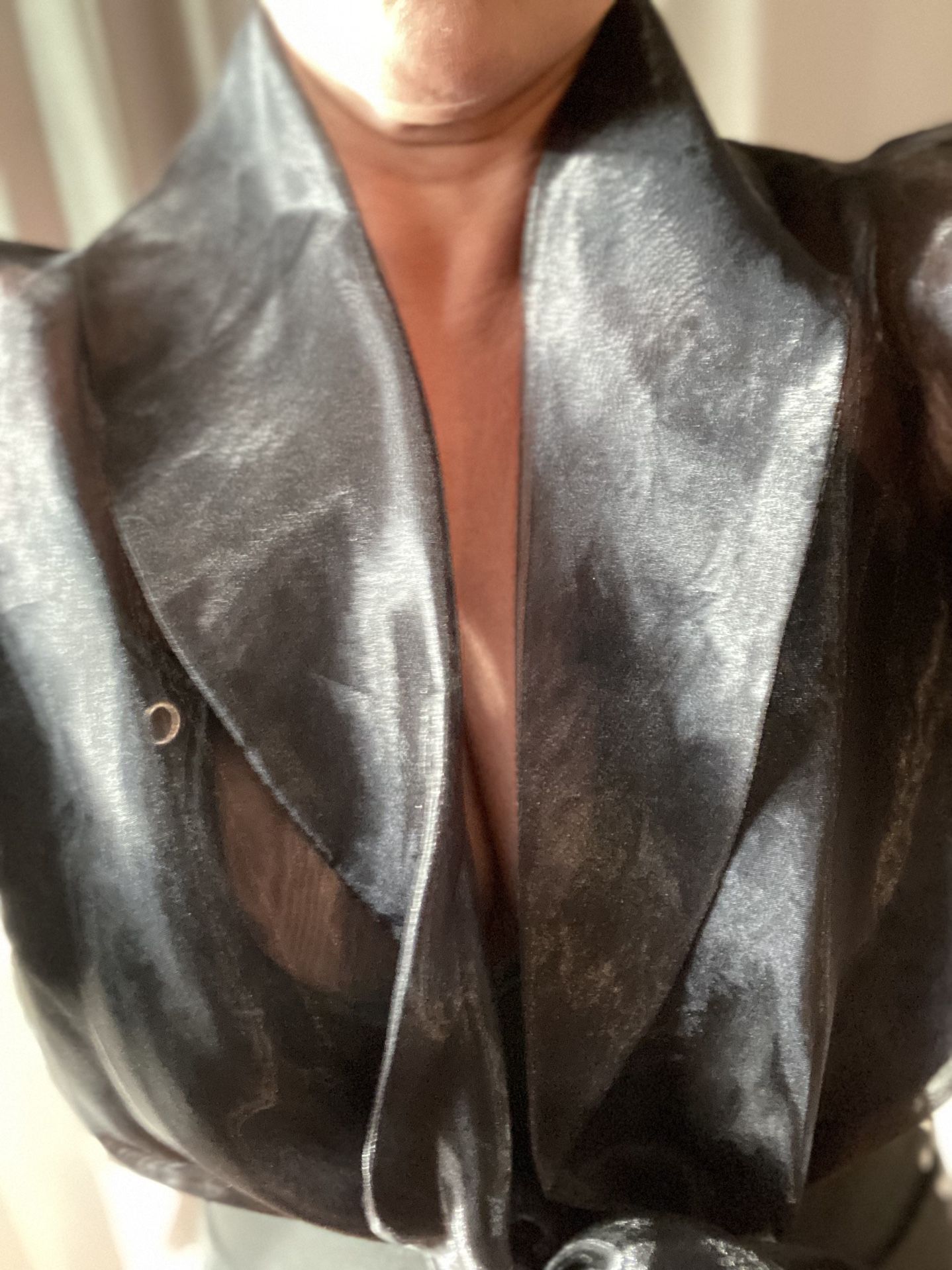 Satin wrap shawl wedding shrug elegant accessory black see through bridal wrap elegant wrap light weight one size tie in the front