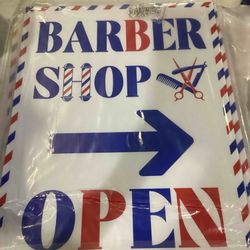 Barber Shop Signs New 2pk With Hangers