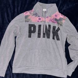 Women’s Pink Brand Quarter Zip Pullover Jacket (size Large) 