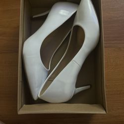 White high heels