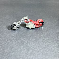 Hot Wheels 2009 OCC Splitback Motorcycle RED Model 9 #9 Snowflake Card 1:64 Scale