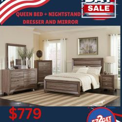 4pcs Bedroom set $50 dollar down with