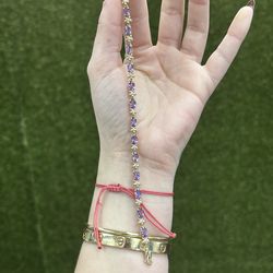 14kt purple stone bracelet