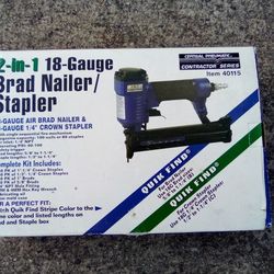 2 In 1 18 Gauge Brad Nailer/Stapler New