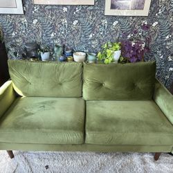 Green Velvet Sofa