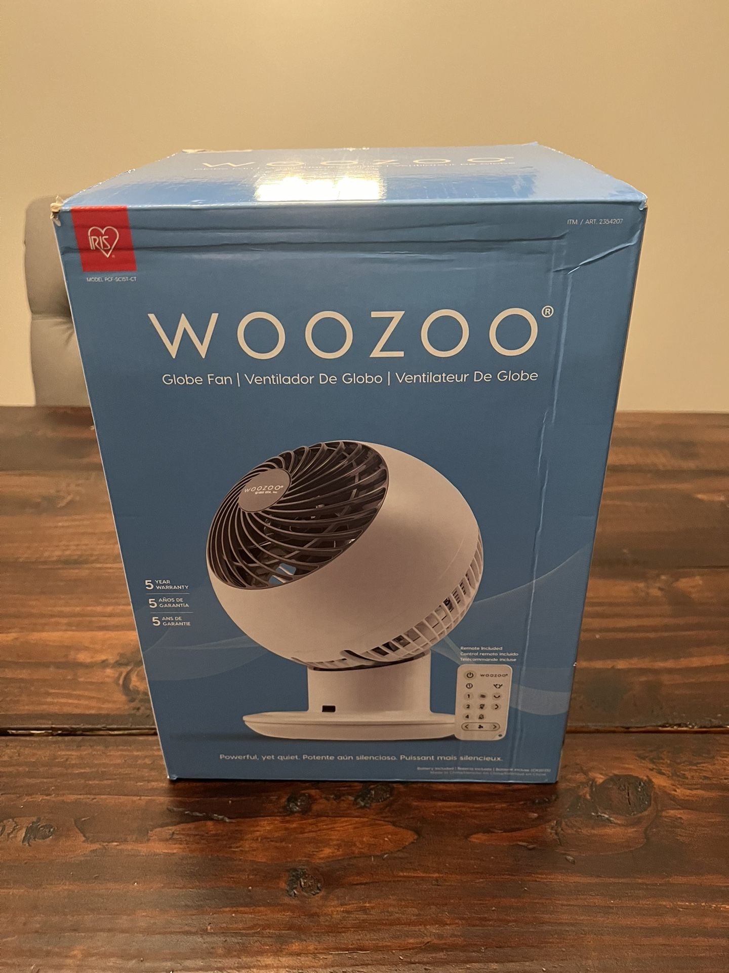 WOOZOO Globe Oscillating Fan