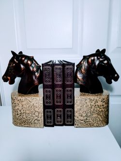 Sculpture BOOKS DESK STUDIO BRONZE HORSE AND MARBLE