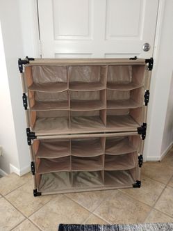 40" x 33" Collapsible 18 Shoe Organizer Storage