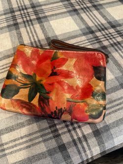 Floral Patricia Nash Leather Wristlet Clutch