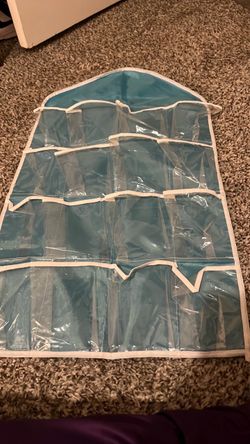 Hanging Closet Organizer with Clear Pockets