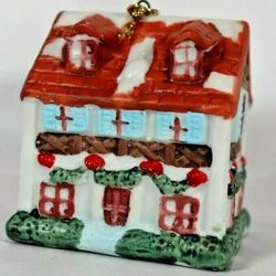 Vintage Porcelain Kwik Fill 1993 The Chalet Holiday Ornament Christmas village house home decor