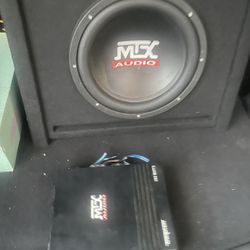 MTX  mtx 10 inch subwoofer & mtx 200 watt amp $220