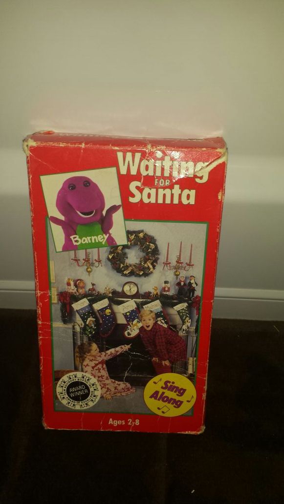 Vintage 1992 Barney Waiting for Santa VHS tape