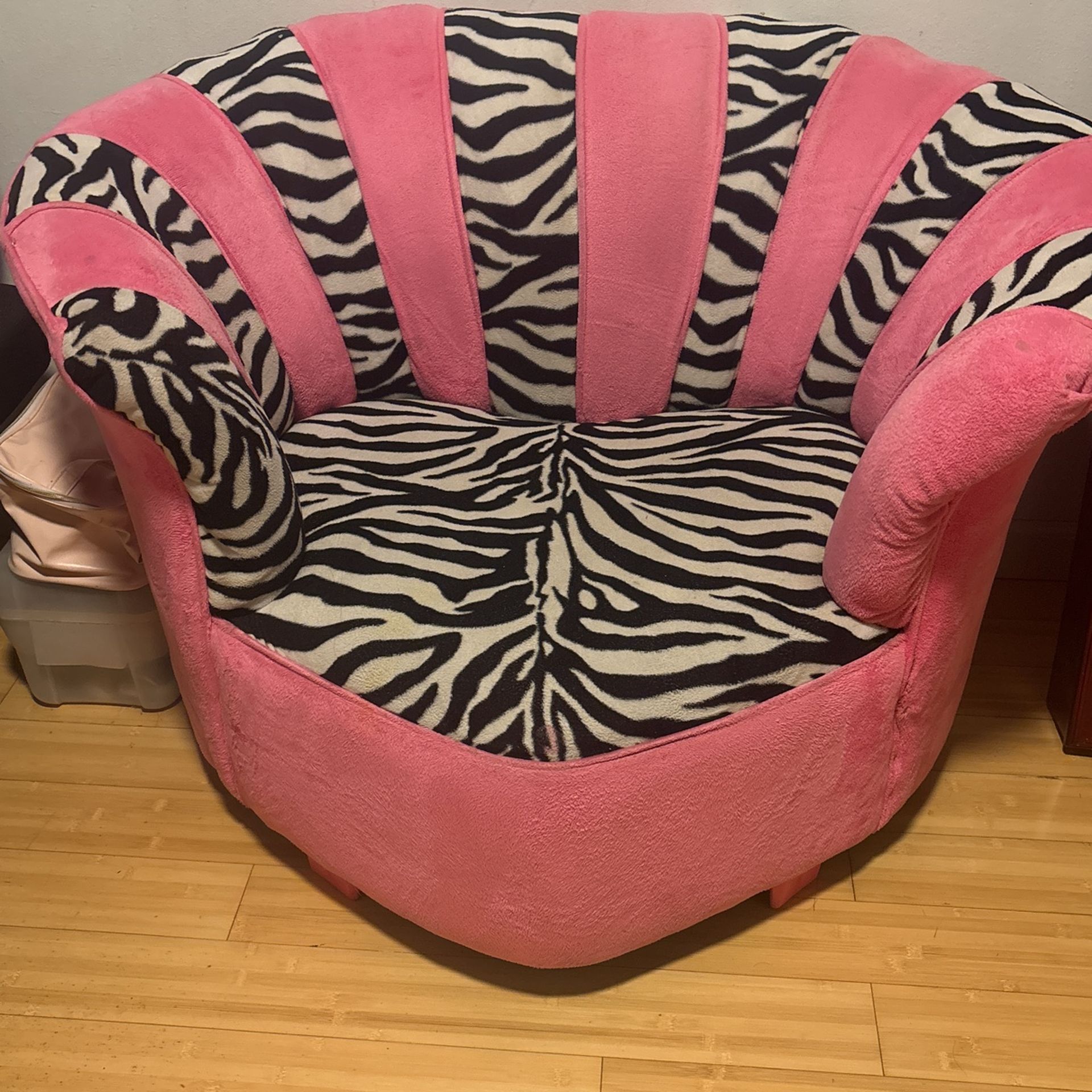 Cute Barbiecore Pink Zebra Y2K Chair 