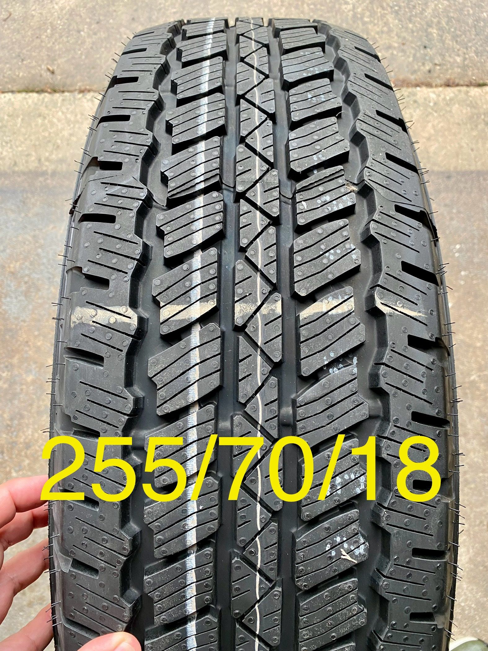 1) 255/70/18 Bridgestone Dueler AT RHS Tire  Brand New  DOT 2623  $125 for One  I carry other sizes as well 