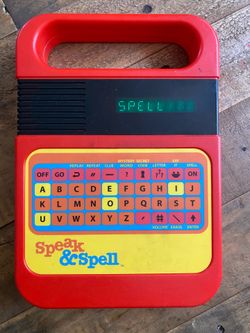 Vintage Speak & Spell electronic learning toy