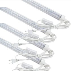 CMLAMPLED T8 V-Shape Integrated Led Tube Light, 20W 2FT 2600lm 6500K Super Bright White LED Utility Shop Light, Ceiling and Under Cabinet Light, Corde