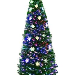 6ft Artificial Christmas Tree Pre Lit with LED lights and stand.