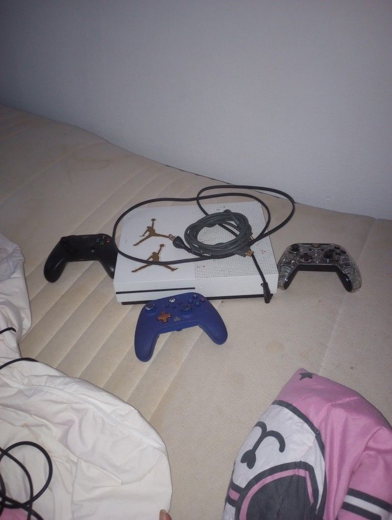 Xbox One x With 3 Controllers (Willing To Trade Look At Desc)