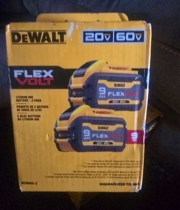 Dewalt New Pack 2 Battery 60v-20v Flex Volt