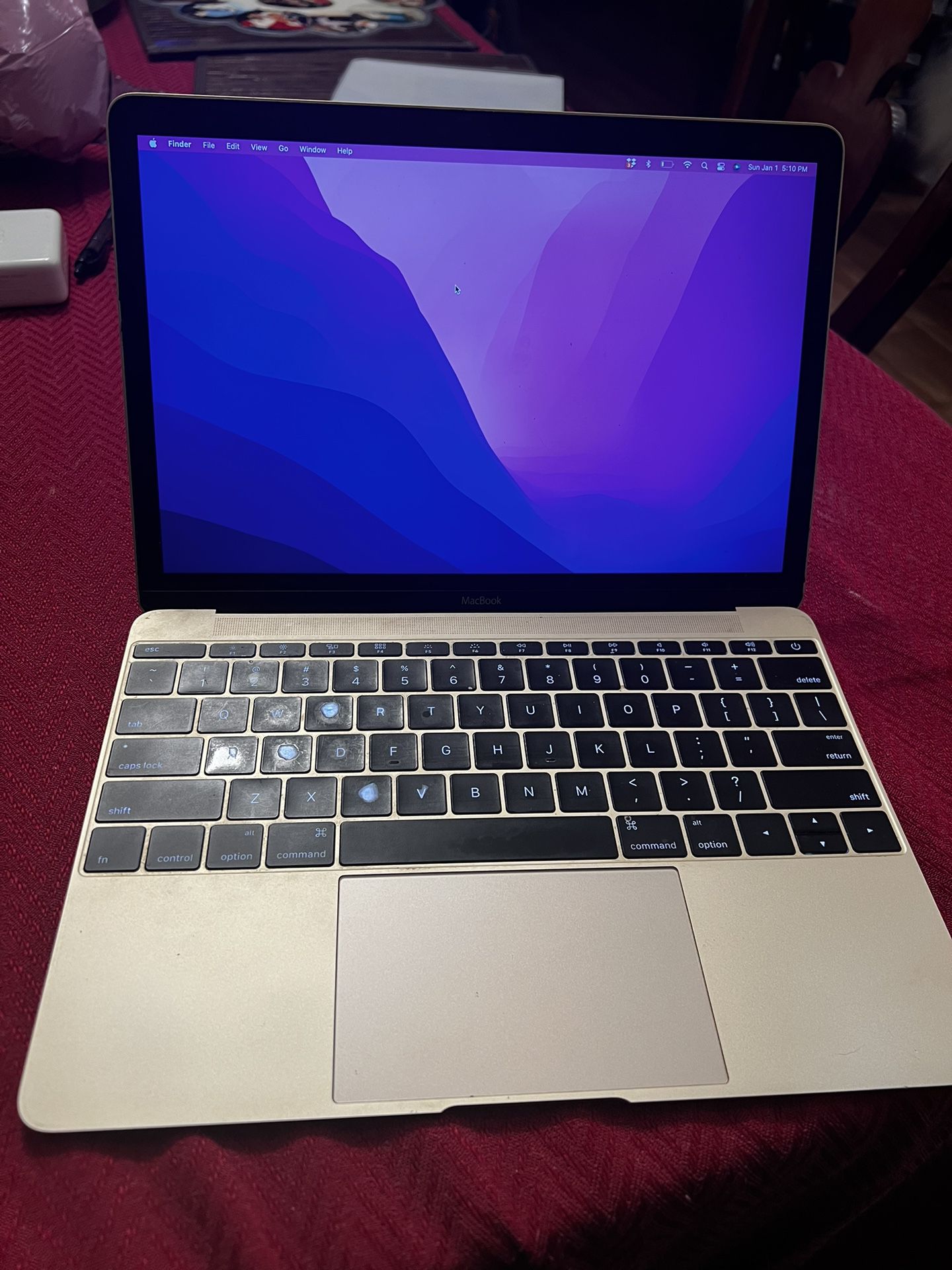 2016 MacBook 256 MB Rose Gold  12 Inch Screen 