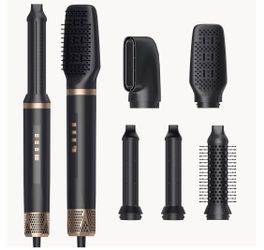 5-in-1 dryer brush with air curl technology total black
