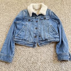 Cat & Jack Denim Serpa Lined Jacket Kids Youth S 6 Truckers Jacket