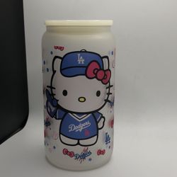 Frosted Glass Cups Hello Kitty Cups Hello Kitty Gifts Los Angeles Dodgers Gifts Stocking Stuffers New In Box