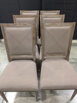 Bassett Upholstered Dining Chairs with Nailhead Trim