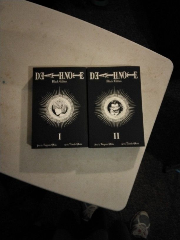 2 Manga Books Deathnote I and II Black Edition