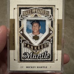 Yankees Mickey Mantle Baseball Patch Card
