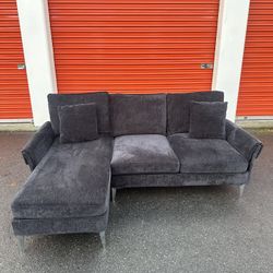 Modern Black Sectional (Free Delivery)
