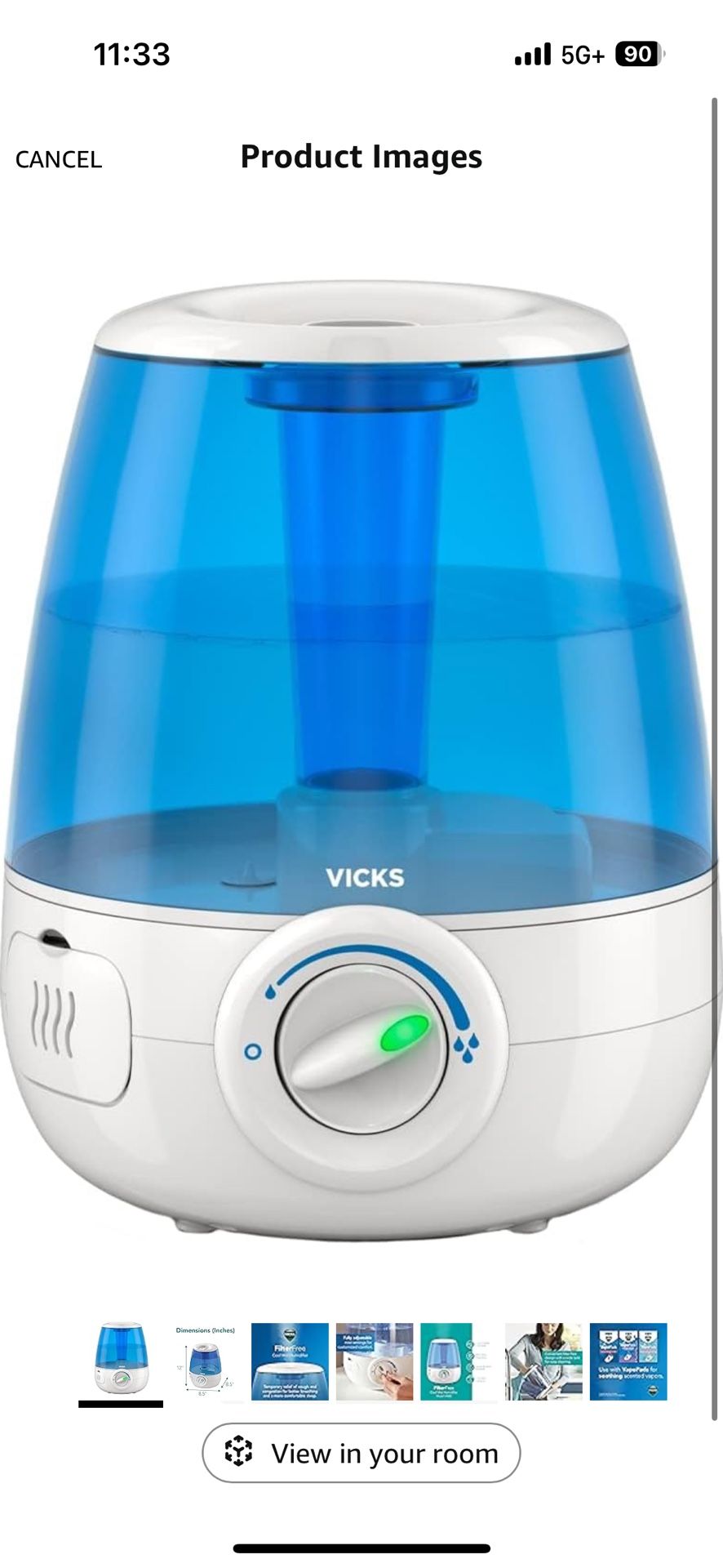Vicks Humidifier For Medium To Large Rooms