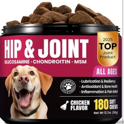 New Glucosamine for Dogs Hip and Joint Supplement Chews
