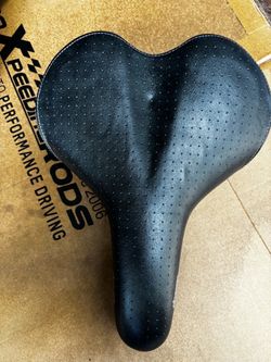 Black Perforated Bike Saddle