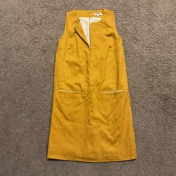 Emerson Fry Vintage Gold Cotton Shift Dress Summer sz 00